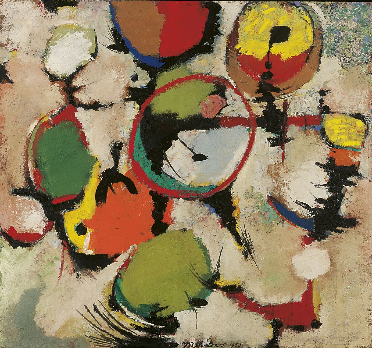 Boers W.H.F. | 'Willy' Herman Friederich Boers, Niets gaat verloren, olieverf op board 56,8 x 60,8 cm, gesigneerd middenonder en gedateerd 1953 Boers W.H.F. | 'Willy' Herman Friederich Boers, Niets gaat verloren, olieverf op board 56,8 x 60,8 cm, gesigneerd middenonder en gedateerd 1953