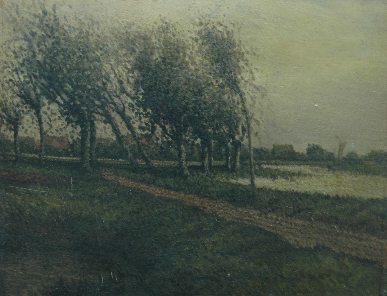 Daalhoff H.A. van | Hermanus Antonius 'Henri' van Daalhoff, Landschap, olieverf op paneel 32,0 x 40,1 cm, gesigneerd rechtsonder Daalhoff H.A. van | Hermanus Antonius 'Henri' van Daalhoff, Landschap, olieverf op paneel 32,0 x 40,1 cm, gesigneerd rechtsonder