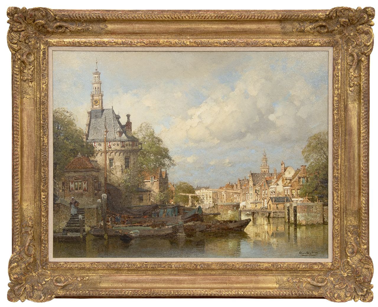 Klinkenberg J.C.K. | Johannes Christiaan Karel Klinkenberg, De Oude Hoofdpoort te Hoorn, olieverf op doek 58,0 x 78,0 cm, gesigneerd rechtsonder Klinkenberg J.C.K. | Johannes Christiaan Karel Klinkenberg, De Oude Hoofdpoort te Hoorn, olieverf op doek 58,0 x 78,0 cm, gesigneerd rechtsonder