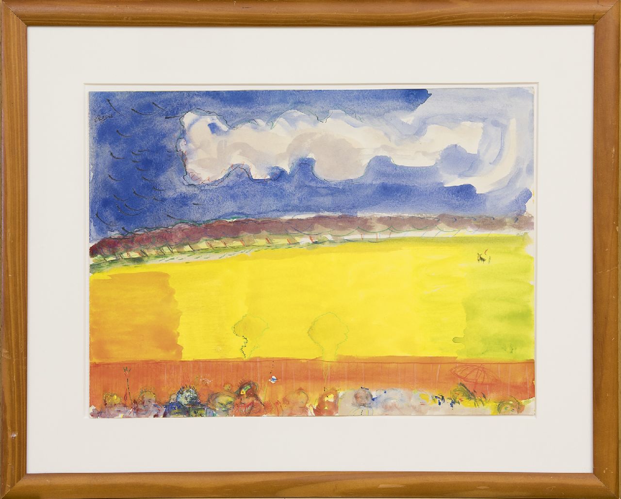 Slegers J.F.W.  | Jacobus Franciscus Wilhelmus 'Jacques' Slegers | Aquarellen en tekeningen te koop aangeboden | Offerfeest II (samen met 10579), aquarel op papier 28,2 x 38,5 cm, gesigneerd linksboven