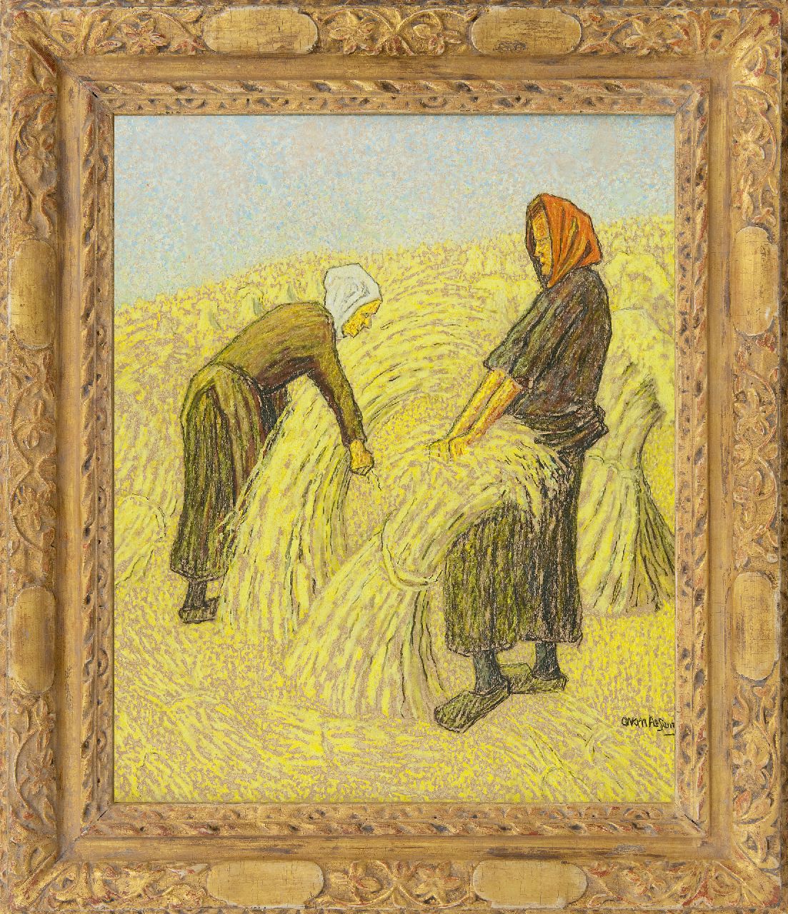 Assendelft C.A. van | Cornelis Albert van Assendelft, Oogsttijd, pastel op papier 70,5 x 56,0 cm, gesigneerd rechtsonder Assendelft C.A. van | Cornelis Albert van Assendelft, Oogsttijd, pastel op papier 70,5 x 56,0 cm, gesigneerd rechtsonder