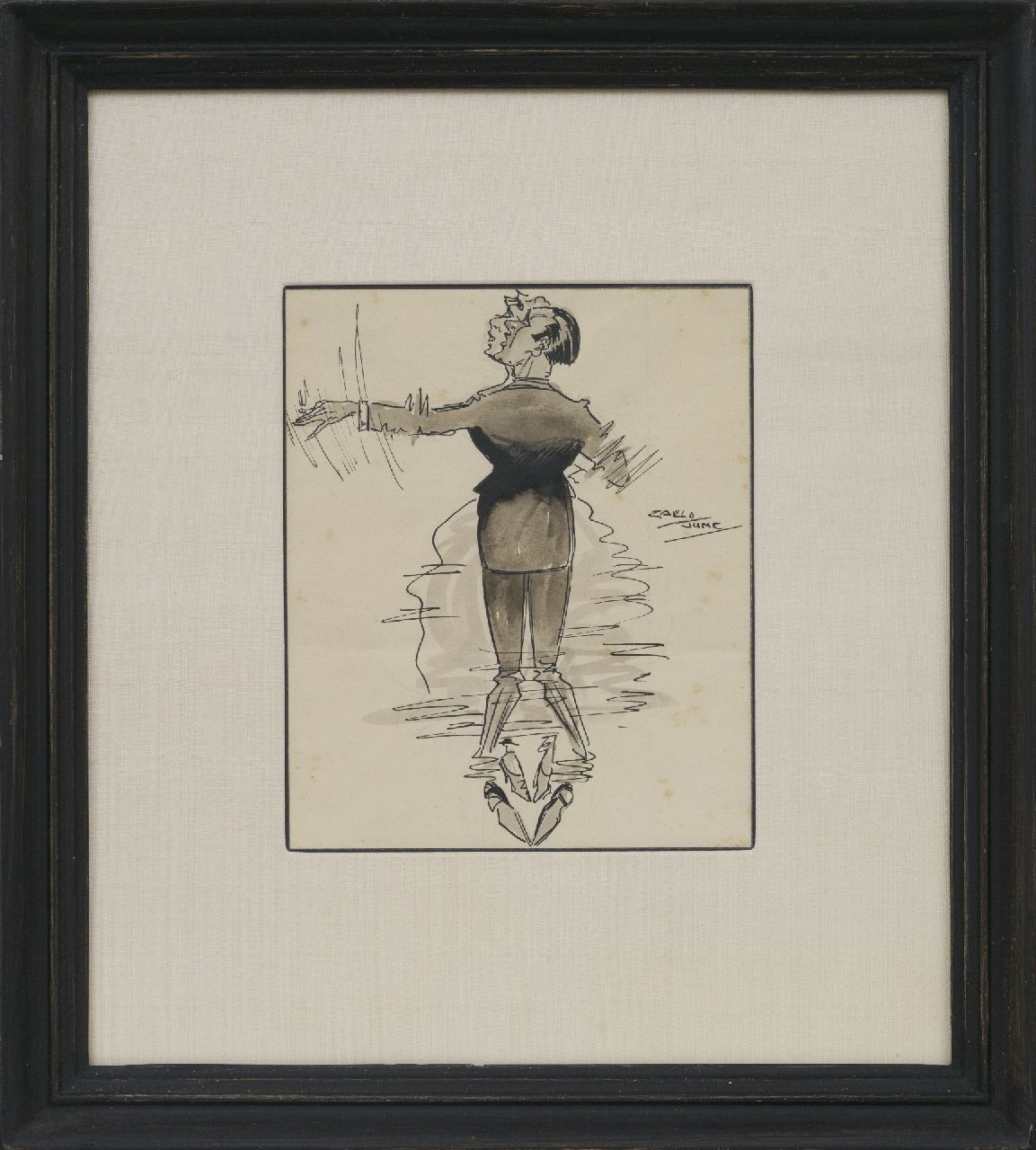 Jung C.H. | Carel Hendrik 'Carlo' Jung | Aquarellen en tekeningen te koop aangeboden | Latest fashion, Oost-Indische inkt op papier 21,0 x 17,0 cm, gesigneerd rechts van het midden Jung C.H. | Carel Hendrik 'Carlo' Jung | Aquarellen en tekeningen te koop aangeboden | Latest fashion, Oost-Indische inkt op papier 21,0 x 17,0 cm, gesigneerd rechts van het midden