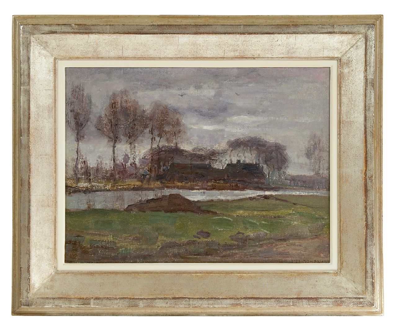 Mondriaan P.C. | Pieter Cornelis 'Piet' Mondriaan, Studie voor 'Zomernacht', olieverf op doek 32,3 x 44,1 cm, gesigneerd rechtsonder en te dateren 1906-1907 Mondriaan P.C. | Pieter Cornelis 'Piet' Mondriaan, Studie voor 'Zomernacht', olieverf op doek 32,3 x 44,1 cm, gesigneerd rechtsonder en te dateren 1906-1907