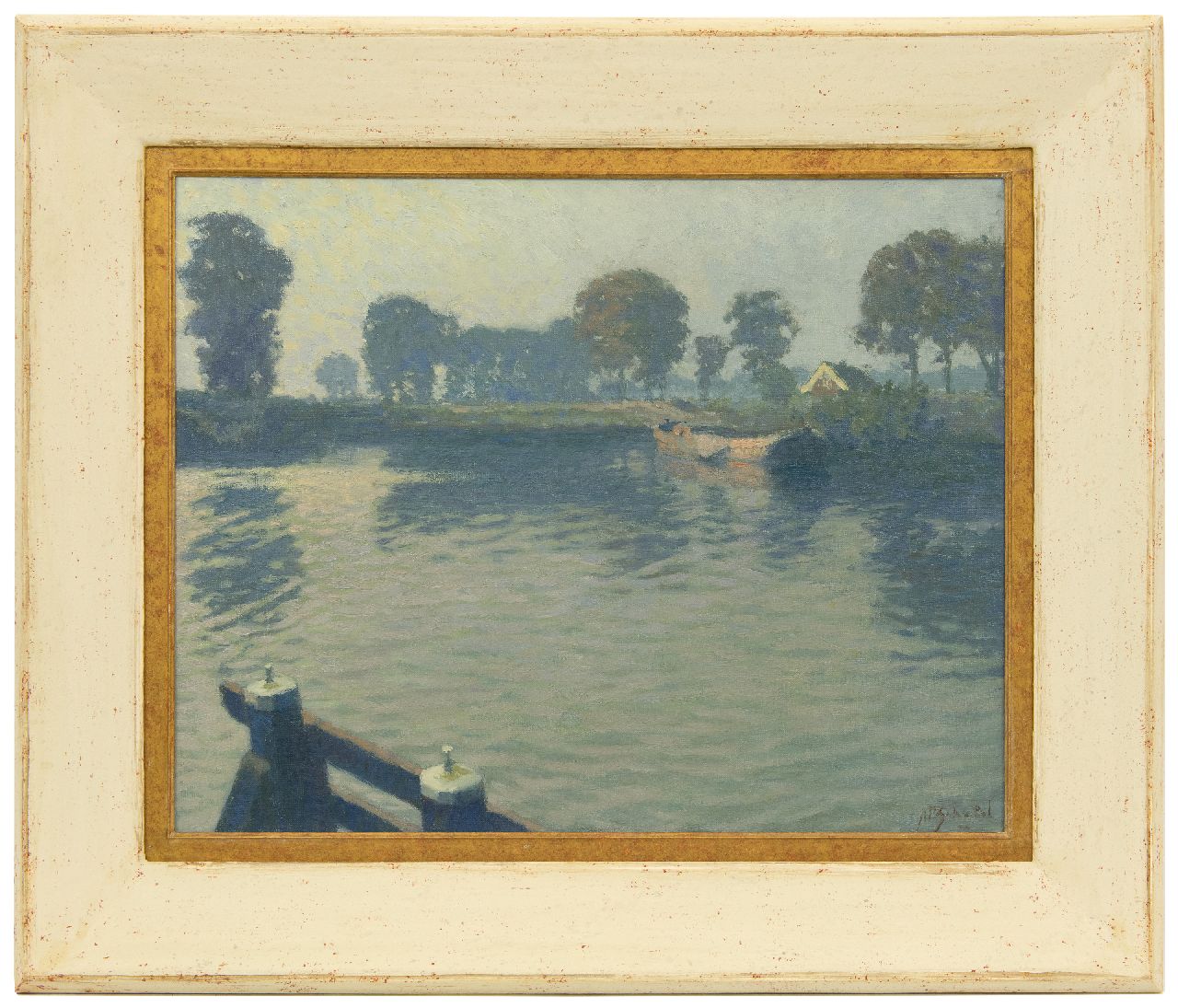 Schotel A.P. | Anthonie Pieter Schotel, Bij Muiden, olieverf op doek 40,3 x 50,5 cm, gesigneerd rechtsonder Schotel A.P. | Anthonie Pieter Schotel, Bij Muiden, olieverf op doek 40,3 x 50,5 cm, gesigneerd rechtsonder