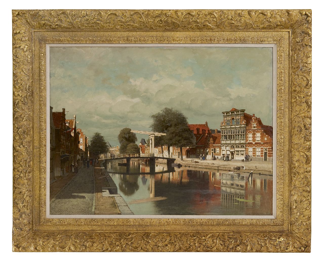 Klinkenberg J.C.K. | Johannes Christiaan Karel Klinkenberg, De Dwarskaai met het huis In de Steenrotse te Middelburg, olieverf op doek 60,3 x 79,8 cm, gesigneerd rechtsonder Klinkenberg J.C.K. | Johannes Christiaan Karel Klinkenberg, De Dwarskaai met het huis In de Steenrotse te Middelburg, olieverf op doek 60,3 x 79,8 cm, gesigneerd rechtsonder