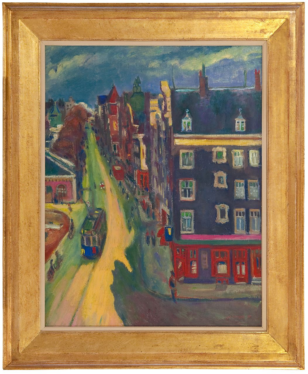 Wiegers J.  | Jan Wiegers | Schilderijen te koop aangeboden | De Geldersekade in Amsterdam, olieverf op doek 70,2 x 54,7 cm, gesigneerd rechtsonder en gedateerd '35