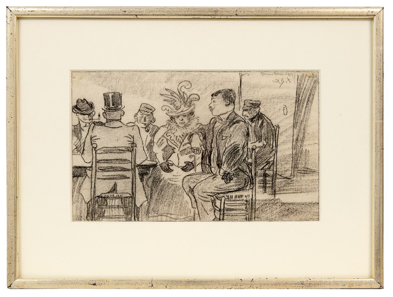 Sluiter J.W. | Jan Willem 'Willy' Sluiter | Aquarellen en tekeningen te koop aangeboden | Kermis, Heeze, zwart krijt en aquarel op papier 20,0 x 32,1 cm, gesigneerd rechtsboven en gedateerd '99 Sluiter J.W. | Jan Willem 'Willy' Sluiter | Aquarellen en tekeningen te koop aangeboden | Kermis, Heeze, zwart krijt en aquarel op papier 20,0 x 32,1 cm, gesigneerd rechtsboven en gedateerd '99