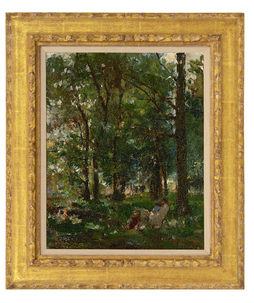 Roelofs O.W.A. | Otto Willem Albertus 'Albert' Roelofs | Schilderijen te koop aangeboden | In het park, olieverf op paneel 39,5 x 31,8 cm, gesigneerd rechtsonder Roelofs O.W.A. | Otto Willem Albertus 'Albert' Roelofs | Schilderijen te koop aangeboden | In het park, olieverf op paneel 39,5 x 31,8 cm, gesigneerd rechtsonder