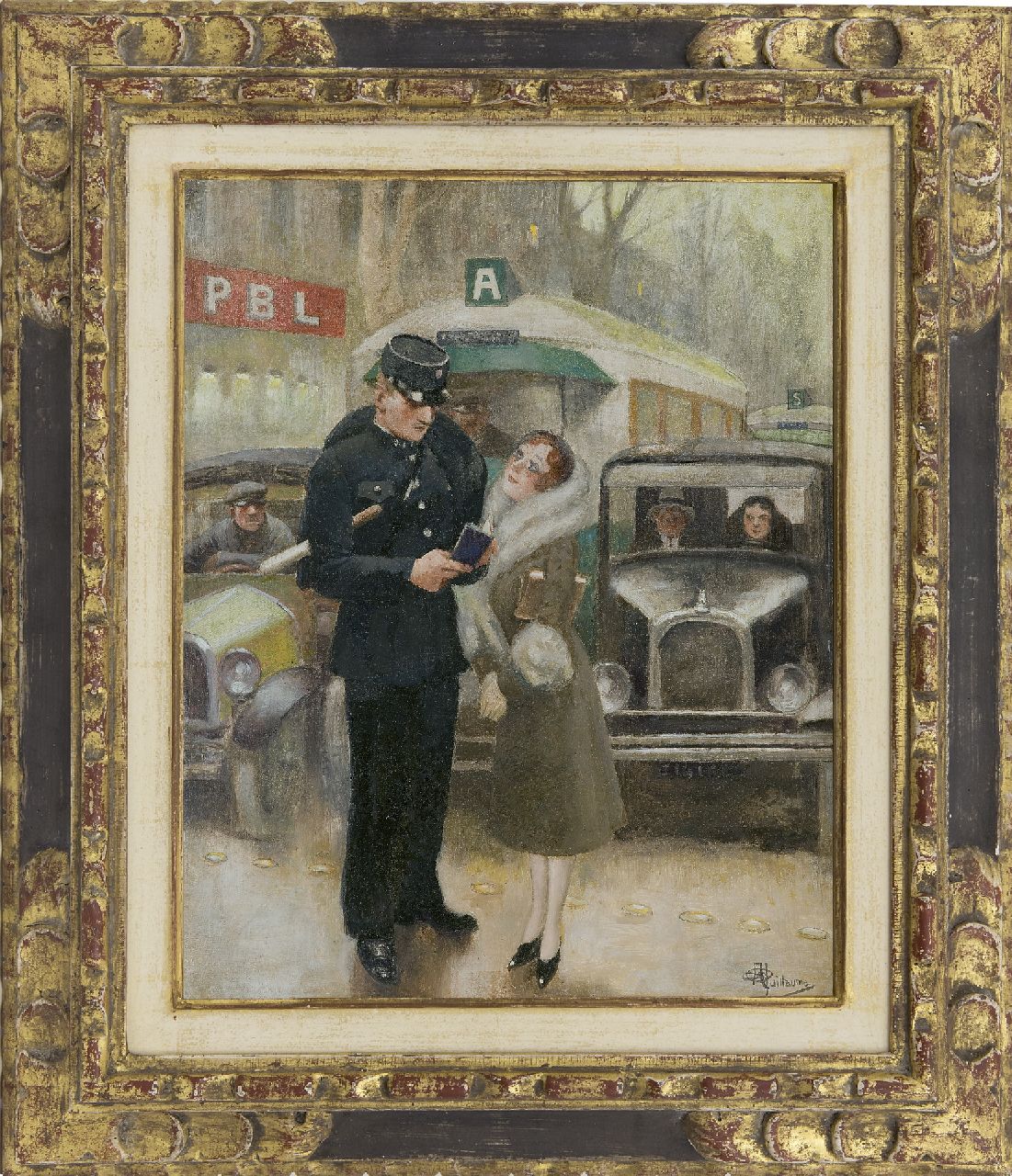 Guillaume A. | Albert Guillaume, In overtreding?, olieverf op paneel 41,0 x 32,5 cm, gesigneerd rechtsonder Guillaume A. | Albert Guillaume, In overtreding?, olieverf op paneel 41,0 x 32,5 cm, gesigneerd rechtsonder
