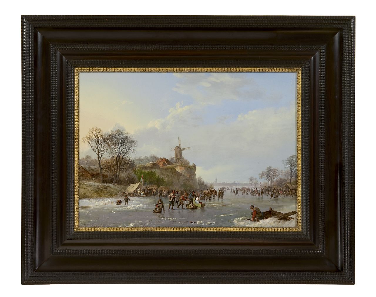 Koekkoek B.C. | Barend Cornelis Koekkoek, IJsvermaak op de rivier, olieverf op paneel 31,4 x 43,9 cm, gesigneerd rechtsonder en gedateerd 1827 Koekkoek B.C. | Barend Cornelis Koekkoek, IJsvermaak op de rivier, olieverf op paneel 31,4 x 43,9 cm, gesigneerd rechtsonder en gedateerd 1827