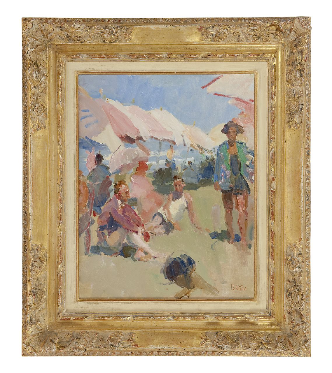 Israels I.L. | 'Isaac' Lazarus Israels, Op het strand van Viareggio, olieverf op doek 50,2 x 40,0 cm, gesigneerd rechtsonder en te dateren ca. 1920 Israels I.L. | 'Isaac' Lazarus Israels, Op het strand van Viareggio, olieverf op doek 50,2 x 40,0 cm, gesigneerd rechtsonder en te dateren ca. 1920