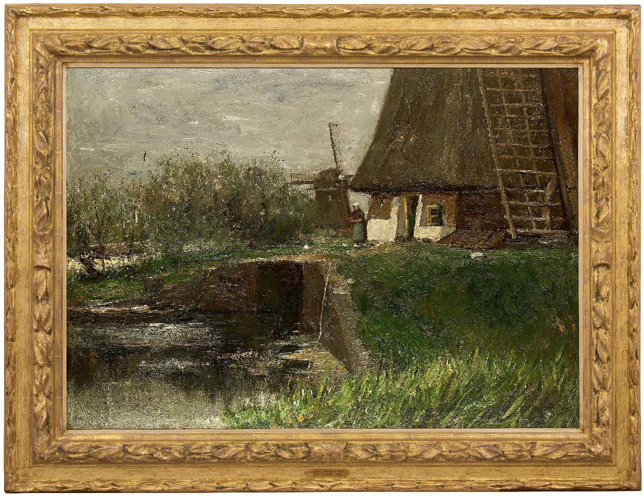 Roelofs O.W.A. | Otto Willem Albertus 'Albert' Roelofs | Schilderijen te koop aangeboden | Molens, olieverf op doek 70,8 x 100,5 cm, gesigneerd linksonder en te dateren ca. 1899 Roelofs O.W.A. | Otto Willem Albertus 'Albert' Roelofs | Schilderijen te koop aangeboden | Molens, olieverf op doek 70,8 x 100,5 cm, gesigneerd linksonder en te dateren ca. 1899