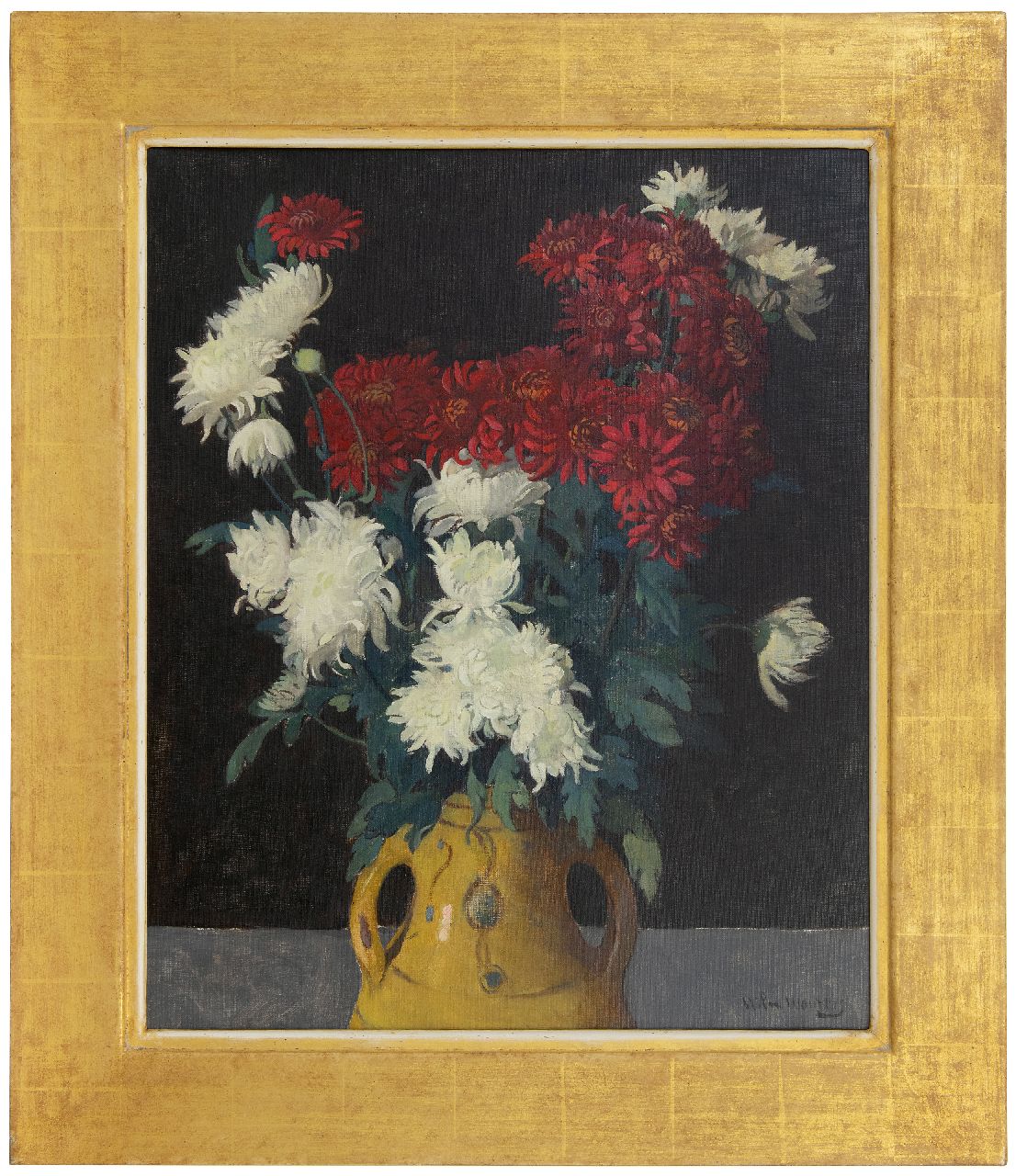 Wouters W.H.M. | Wilhelmus Hendrikus Marie 'Wilm' Wouters, Chrysanten, olieverf op doek 65,1 x 53,0 cm, gesigneerd rechtsonder Wouters W.H.M. | Wilhelmus Hendrikus Marie 'Wilm' Wouters, Chrysanten, olieverf op doek 65,1 x 53,0 cm, gesigneerd rechtsonder