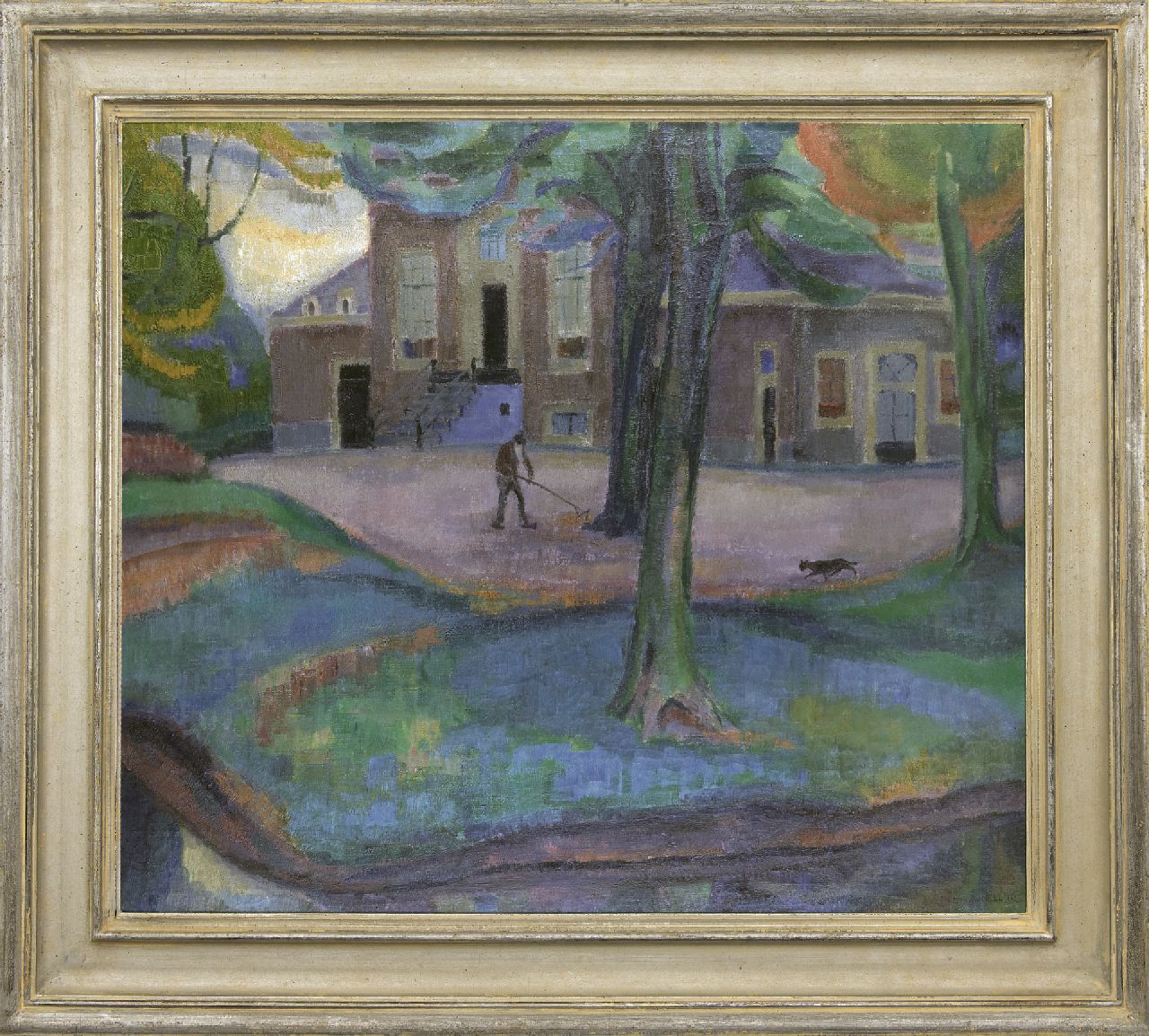 Hell J.G.D. van | Johannes Gerardus Diederik 'Johan' van Hell, Tuinman op Frankendael, Amsterdam, olieverf op doek 91,4 x 105,3 cm, gesigneerd rechtsonder en gedateerd '16 Hell J.G.D. van | Johannes Gerardus Diederik 'Johan' van Hell, Tuinman op Frankendael, Amsterdam, olieverf op doek 91,4 x 105,3 cm, gesigneerd rechtsonder en gedateerd '16
