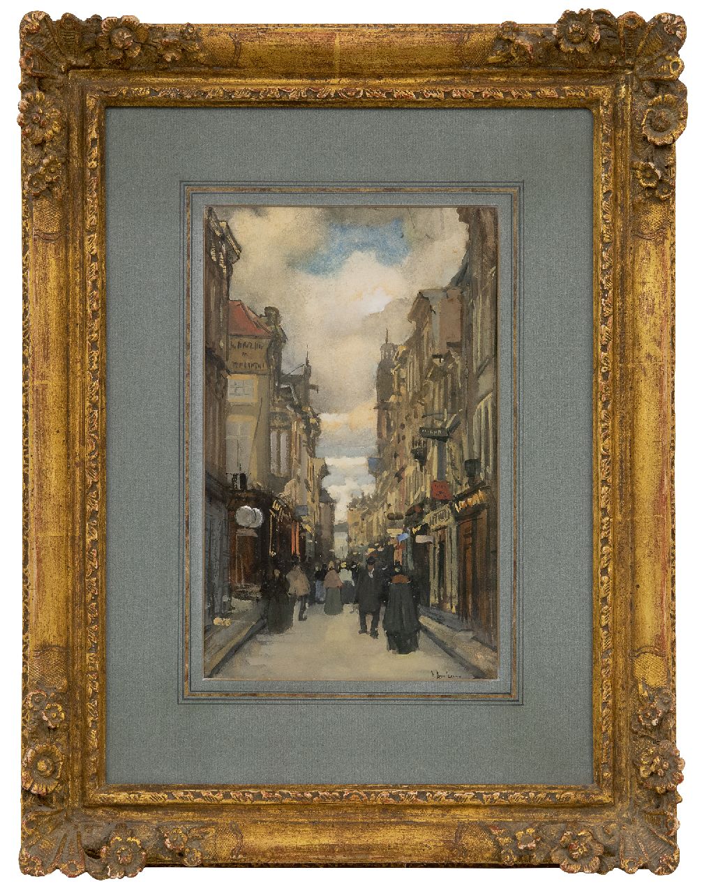 Arntzenius P.F.N.J. | Pieter Florentius Nicolaas Jacobus 'Floris' Arntzenius, Gezicht op de Spuistraat, Den Haag, aquarel en gouache op papier 24,6 x 15,8 cm, gesigneerd rechtsonder Arntzenius P.F.N.J. | Pieter Florentius Nicolaas Jacobus 'Floris' Arntzenius, Gezicht op de Spuistraat, Den Haag, aquarel en gouache op papier 24,6 x 15,8 cm, gesigneerd rechtsonder
