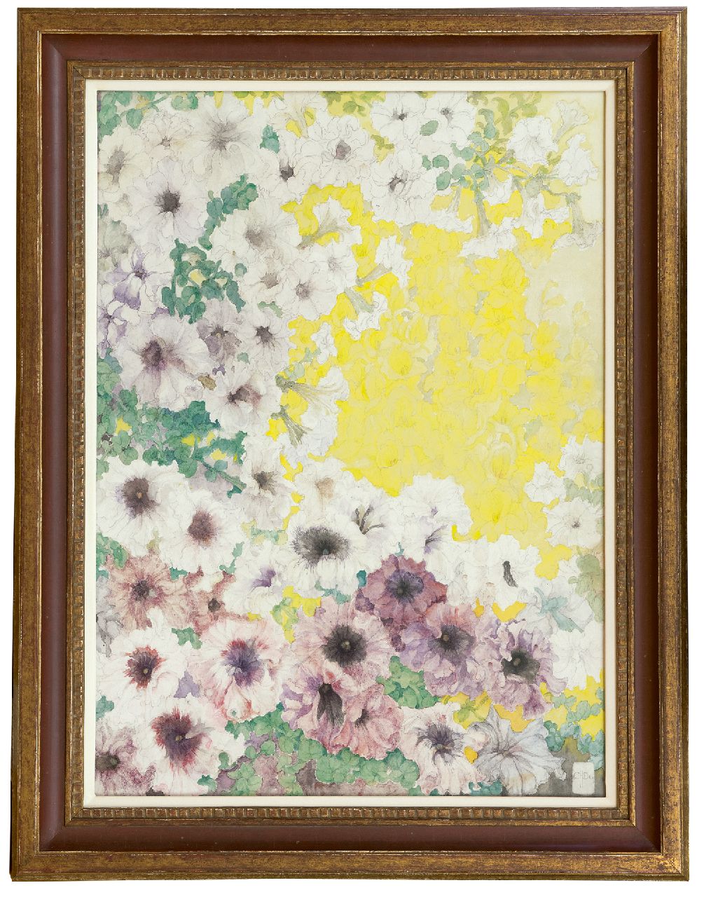 Dee C.H.  | Corneille Henri Dee, Voorjaarsbloemen, potlood en aquarel op papier 77,0 x 55,0 cm, gesigneerd rechtsonder met monogram
