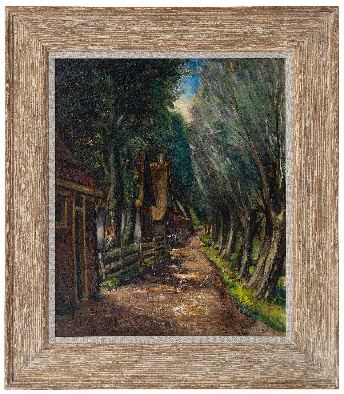 Colnot A.J.G.  | 'Arnout' Jacobus Gustaaf Colnot, Zandpad met huizen, olieverf op doek 60,0 x 50,4 cm, gesigneerd rechtsonder