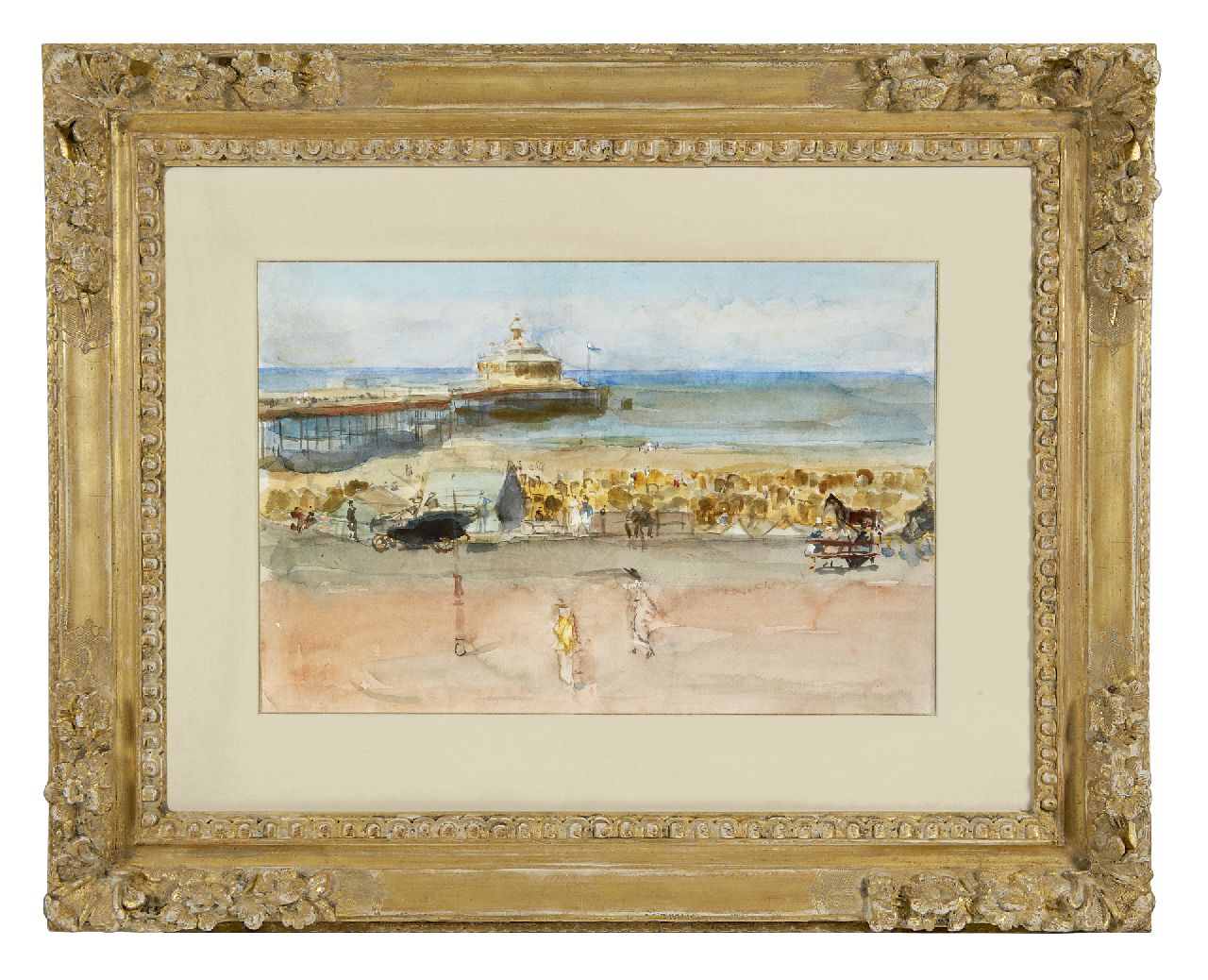 Israels I.L. | 'Isaac' Lazarus Israels, Een zonnige dag op de boulevard van Scheveningen, aquarel en gouache op papier op board 33,7 x 50,6 cm, te dateren 1915-1919 Israels I.L. | 'Isaac' Lazarus Israels, Een zonnige dag op de boulevard van Scheveningen, aquarel en gouache op papier op board 33,7 x 50,6 cm, te dateren 1915-1919