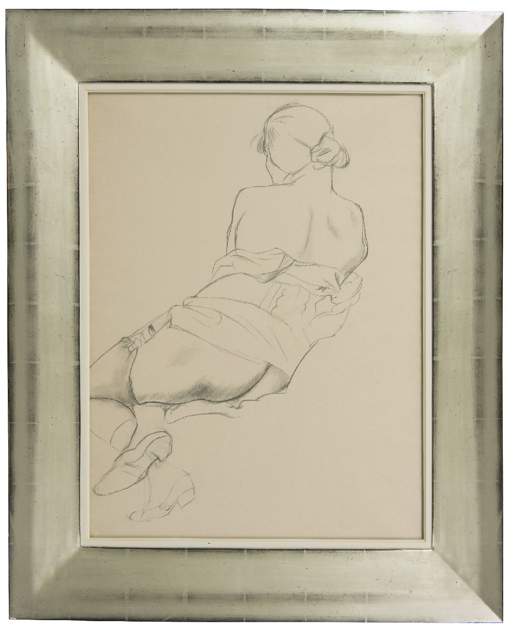 Grosz G. | George 'Georg' Grosz | Aquarellen en tekeningen te koop aangeboden | Naakt op de rug gezien, potlood op papier 58,0 x 43,0 cm, r.o. gedateerd met stempel 19 NOV 23 Grosz G. | George 'Georg' Grosz | Aquarellen en tekeningen te koop aangeboden | Naakt op de rug gezien, potlood op papier 58,0 x 43,0 cm, r.o. gedateerd met stempel 19 NOV 23