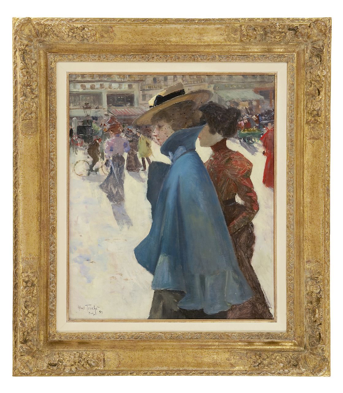 Abel-Truchet L. | Louis Abel-Truchet, Elegante vrouwen wandelend in Parijs, olieverf op doek 55,0 x 46,0 cm, gesigneerd linksonder en gedateerd 'Paris' '99 Abel-Truchet L. | Louis Abel-Truchet, Elegante vrouwen wandelend in Parijs, olieverf op doek 55,0 x 46,0 cm, gesigneerd linksonder en gedateerd 'Paris' '99