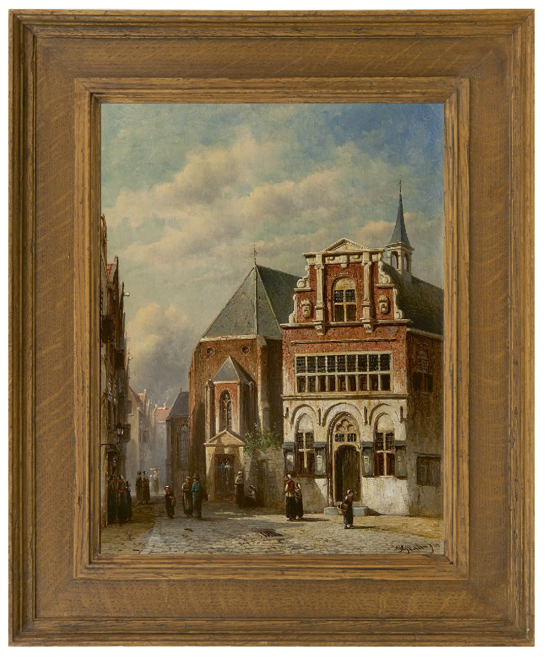 Vertin P.G. | Petrus Gerardus Vertin, Gezicht op het oude stadhuis en de Petruskerk te Woerden, olieverf op paneel 39,6 x 31,0 cm, gesigneerd rechtsonder en gedateerd '69 Vertin P.G. | Petrus Gerardus Vertin, Gezicht op het oude stadhuis en de Petruskerk te Woerden, olieverf op paneel 39,6 x 31,0 cm, gesigneerd rechtsonder en gedateerd '69