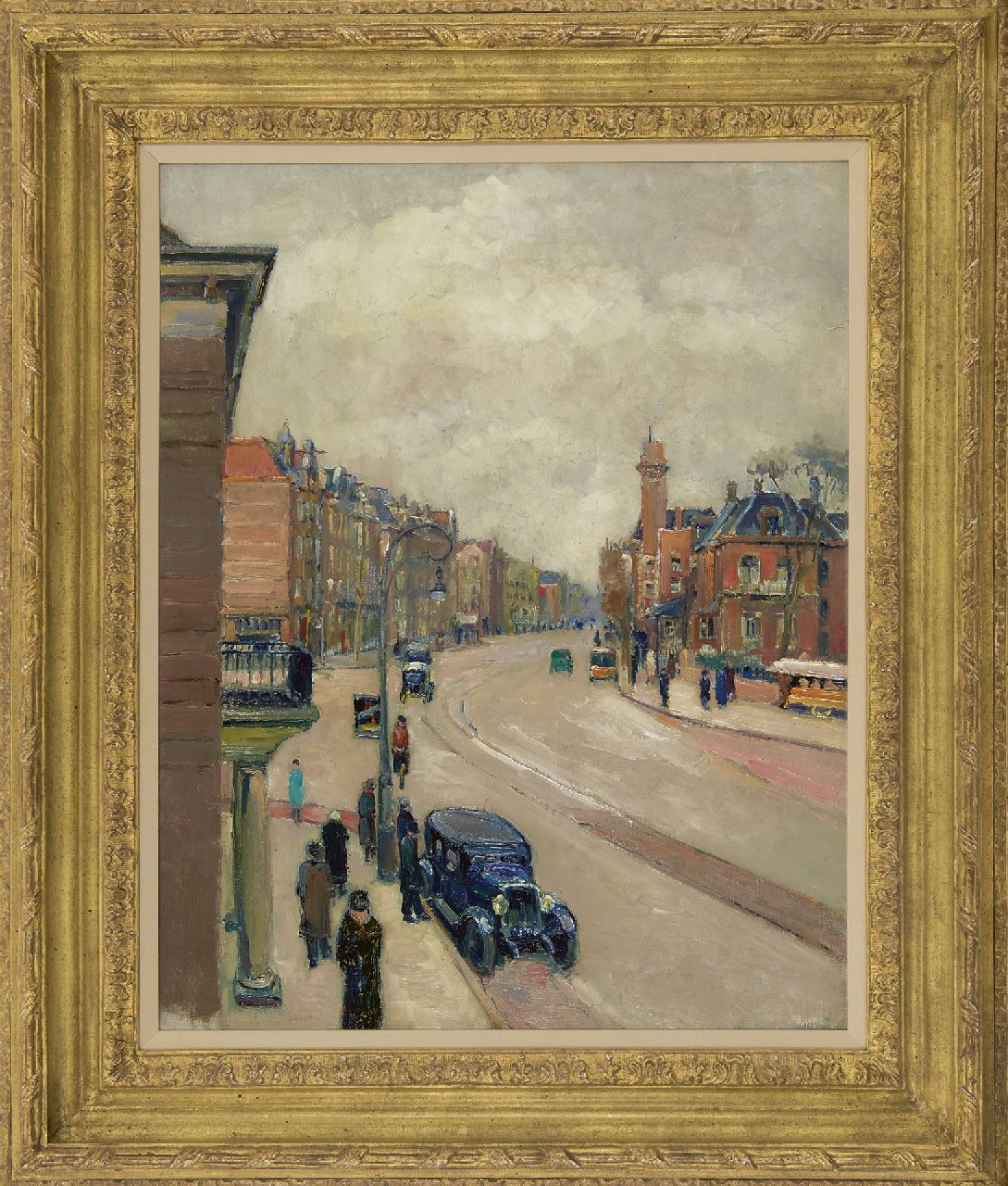 Doornik H. van | Heertje van Doornik, De Linnaeusstraat in Amsterdam, gezien vanaf de Middenweg, olieverf op doek 60,3 x 48,0 cm, gesigneerd linksonder