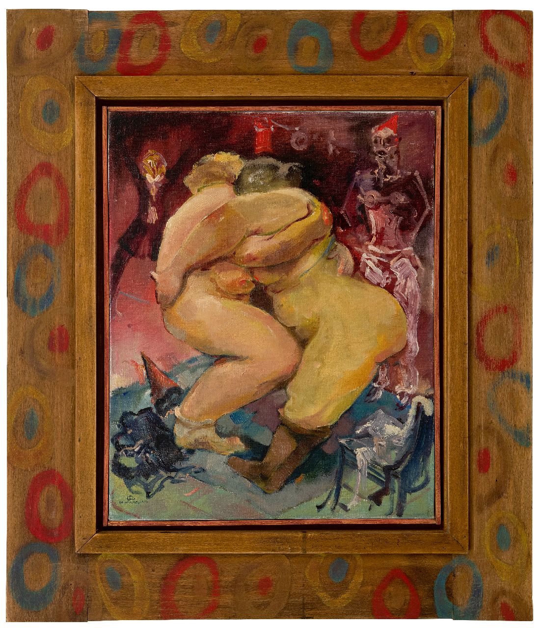 Rycke L. de | Lucien 'Luc' de Rycke | Schilderijen te koop aangeboden | Zoals vrouwen worstelen, olieverf op doek 50,3 x 40,4 cm, gesigneerd linksonder met monogram en voluit en te dateren ca. 1930 Rycke L. de | Lucien 'Luc' de Rycke | Schilderijen te koop aangeboden | Zoals vrouwen worstelen, olieverf op doek 50,3 x 40,4 cm, gesigneerd linksonder met monogram en voluit en te dateren ca. 1930