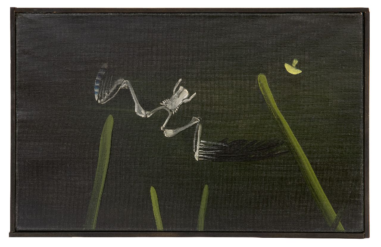 Doorn M.J. van | Martinus Jacob 'Tinus' van Doorn, Bos met vogelgeraamte, olieverf op doek 25,5 x 40,4 cm, te dateren ca. 1934-1938 Doorn M.J. van | Martinus Jacob 'Tinus' van Doorn, Bos met vogelgeraamte, olieverf op doek 25,5 x 40,4 cm, te dateren ca. 1934-1938