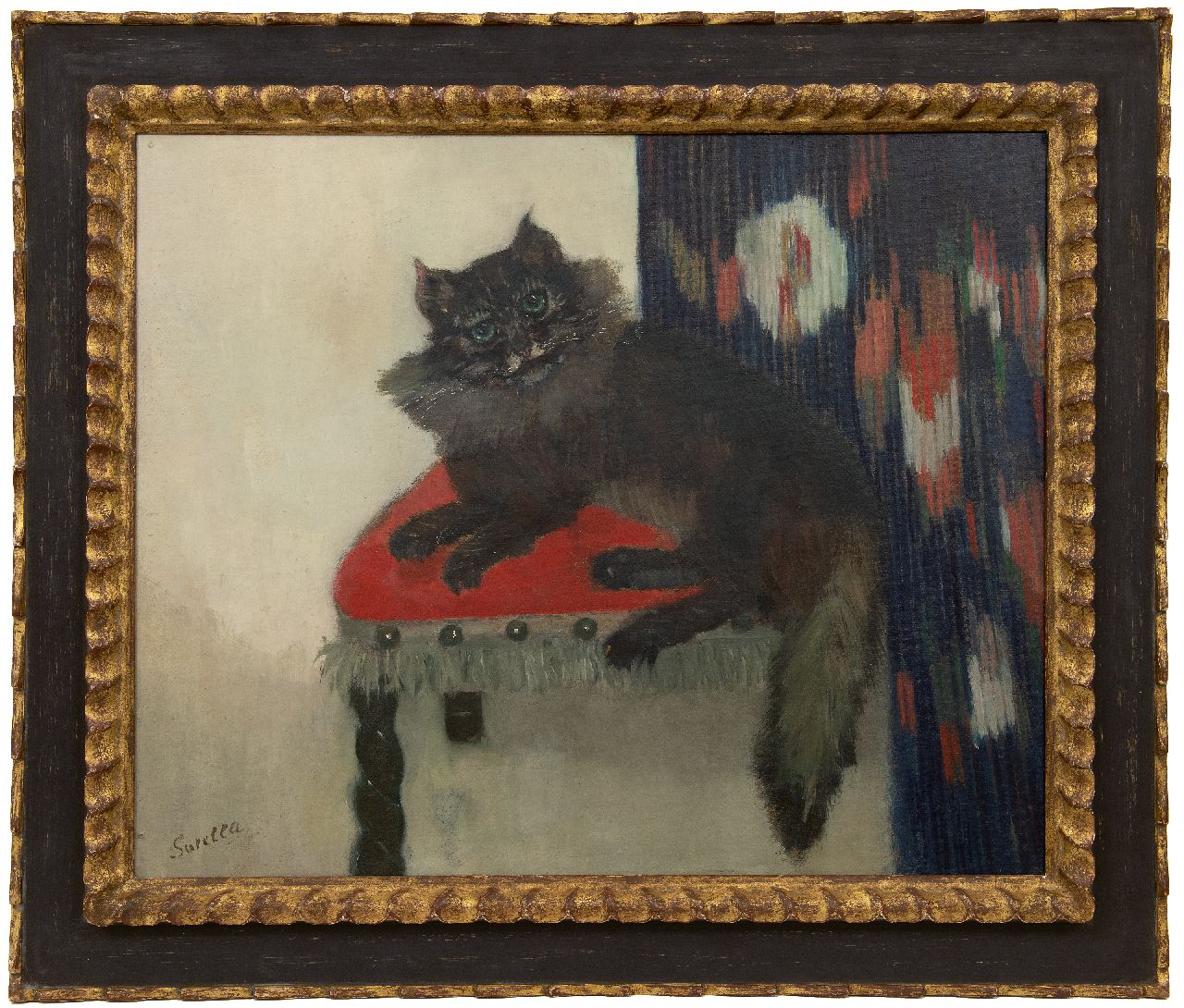 Sorella (Theresia Ansingh)   | Sorella (Theresia Ansingh) | Schilderijen te koop aangeboden | Poes Woollha, olieverf op schildersboard 59,2 x 71,2 cm, gesigneerd linksonder