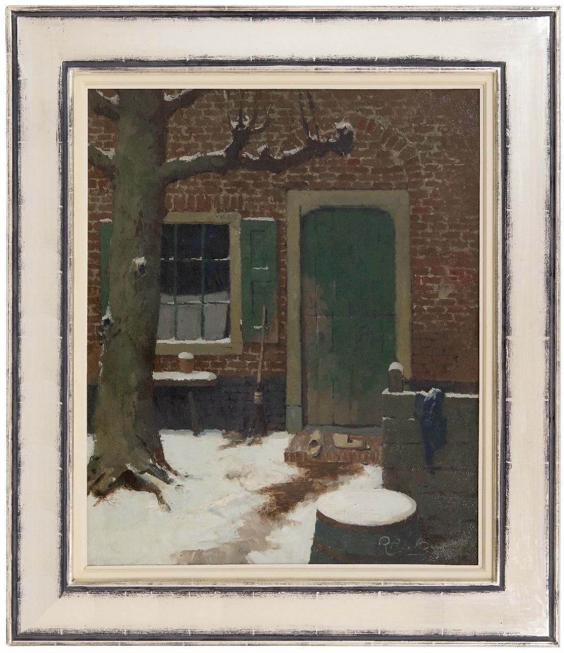 Ligtelijn E.J. | Evert Jan Ligtelijn | Schilderijen te koop aangeboden | Achtererfje, olieverf op doek 60,4 x 50,4 cm, gesigneerd rechtsonder pseudoniem Ligtelijn E.J. | Evert Jan Ligtelijn | Schilderijen te koop aangeboden | Achtererfje, olieverf op doek 60,4 x 50,4 cm, gesigneerd rechtsonder pseudoniem