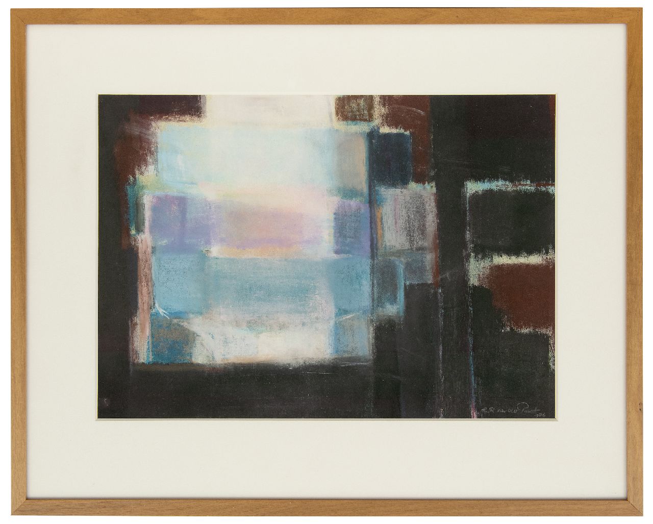 Pant T.R. van der | 'Théresia' Reiniera van der Pant | Aquarellen en tekeningen te koop aangeboden | Uitzicht, pastel op papier 35,9 x 51,0 cm, gesigneerd rechtsonder en gedateerd 1986
