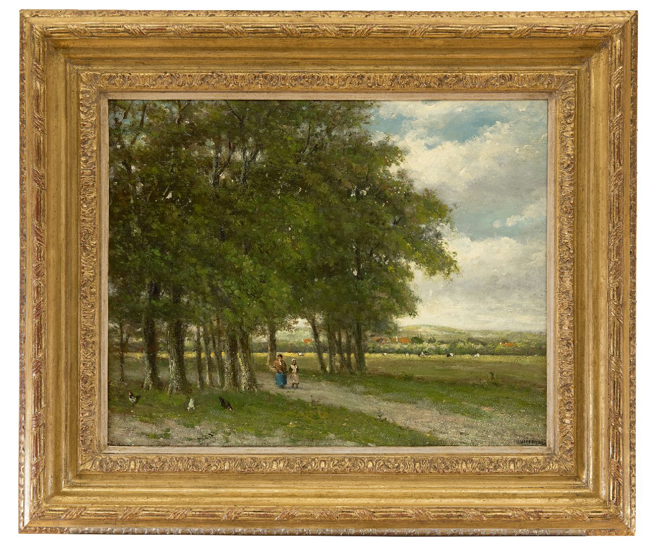 Heppener J.J. | Johannes Jacobus 'Jan' Heppener | Schilderijen te koop aangeboden | Op weg naar huis in zonnig landschap, olieverf op paneel 40,8 x 52,2 cm, gesigneerd rechtsonder Heppener J.J. | Johannes Jacobus 'Jan' Heppener | Schilderijen te koop aangeboden | Op weg naar huis in zonnig landschap, olieverf op paneel 40,8 x 52,2 cm, gesigneerd rechtsonder