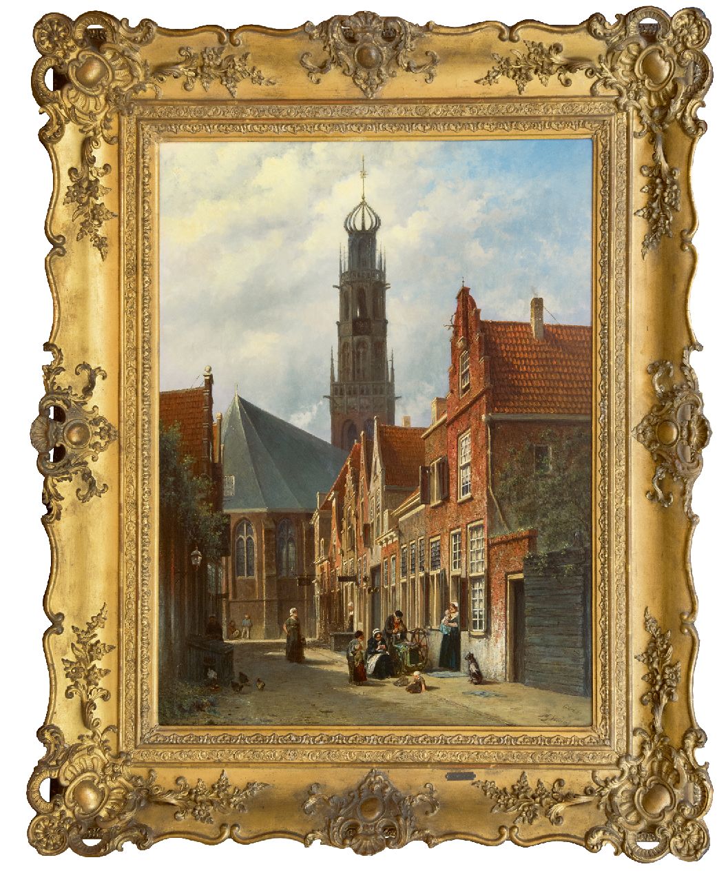 Vertin/Rochussen P.G./Ch. | Petrus Gerardus/Charles Vertin/Rochussen | Schilderijen te koop aangeboden | Stadsgezicht met de Bakenesserkerk, olieverf op paneel 85,3 x 64,9 cm, gesigneerd rechtsonder (van beide schilders) en te dateren 1877-1878 Vertin/Rochussen P.G./Ch. | Petrus Gerardus/Charles Vertin/Rochussen | Schilderijen te koop aangeboden | Stadsgezicht met de Bakenesserkerk, olieverf op paneel 85,3 x 64,9 cm, gesigneerd rechtsonder (van beide schilders) en te dateren 1877-1878