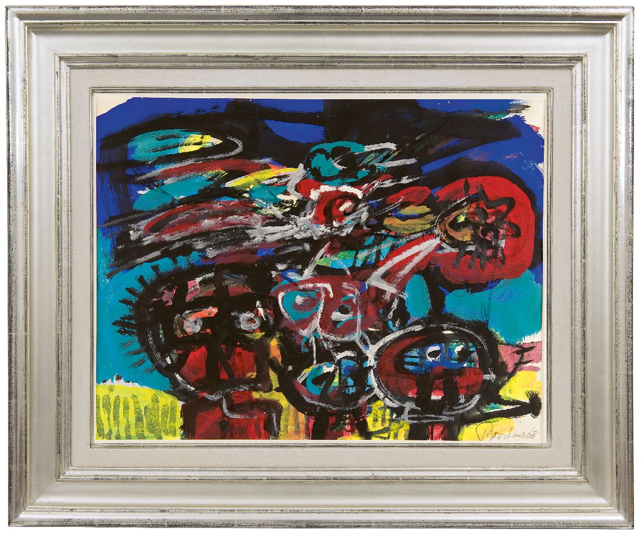 Rooskens J.A.  | Joseph Antoon 'Anton' Rooskens | Aquarellen en tekeningen te koop aangeboden | Figuren, gouache op papier 37,5 x 49,0 cm, gesigneerd rechtsonder en gedateerd '68