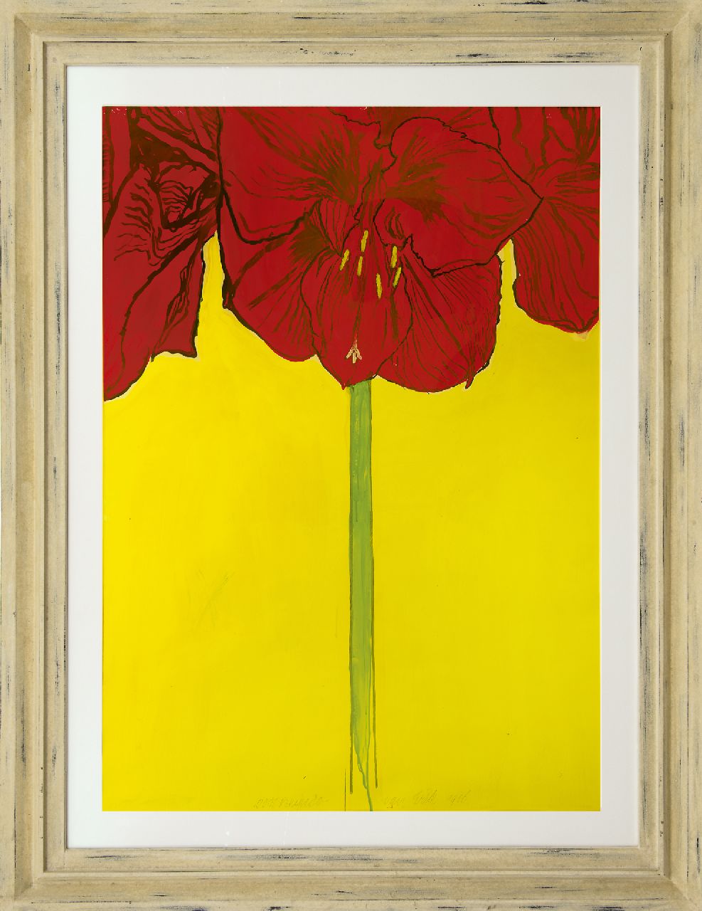 Andriesse E.B. | Erik Bart Andriesse, Amaryllis, gouache op papier 115,0 x 81,0 cm, gesigneerd middenonder en gedateerd 1986 Andriesse E.B. | Erik Bart Andriesse, Amaryllis, gouache op papier 115,0 x 81,0 cm, gesigneerd middenonder en gedateerd 1986