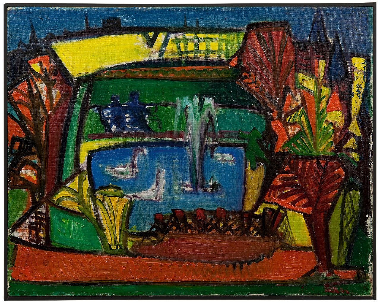 Frankot R.  | Roelof 'Roel' Frankot | Schilderijen te koop aangeboden | Droom, olieverf op doek 40,1 x 50,0 cm, te dateren ca. 1978