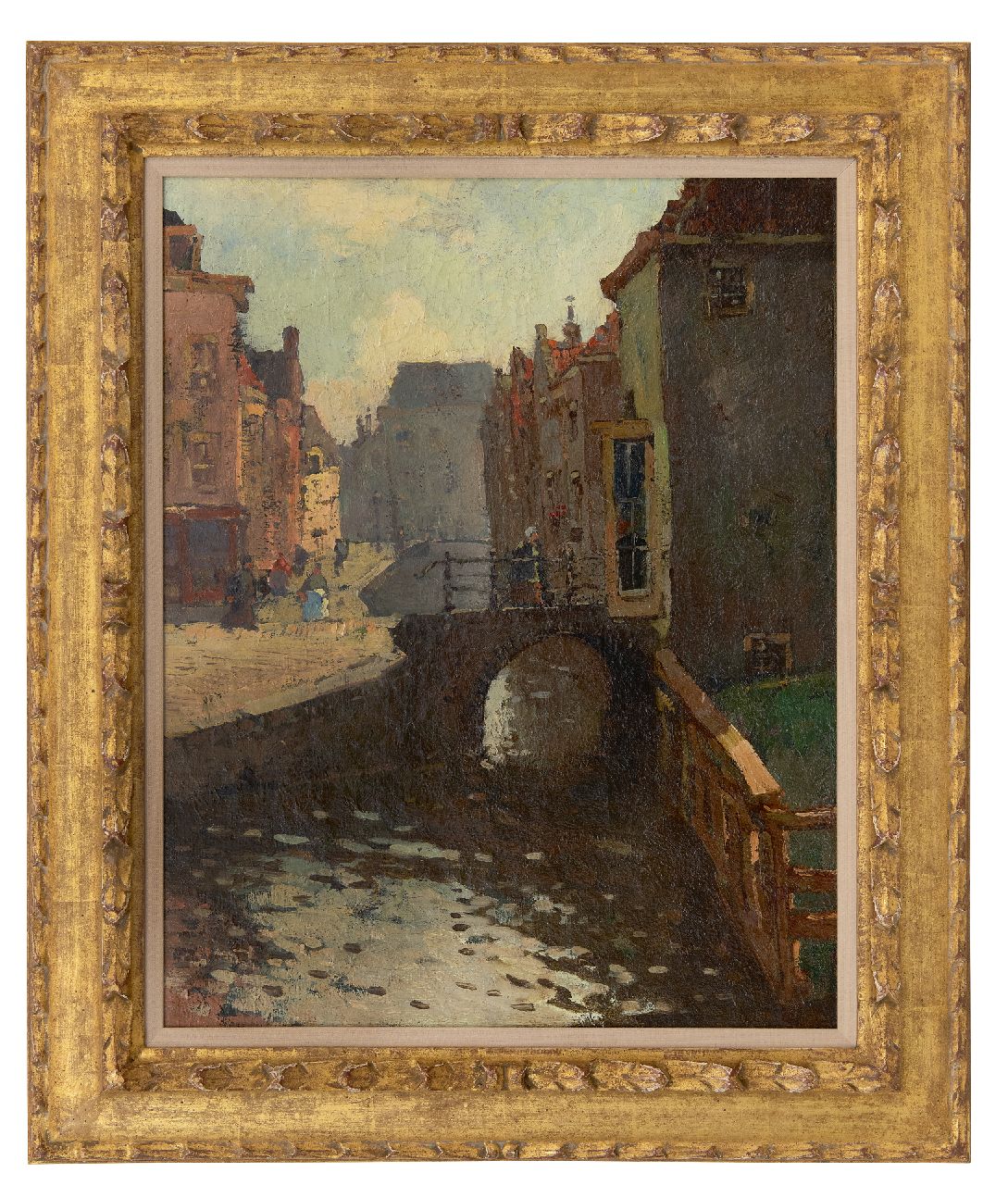 Bogman jr. H.A.C.  | Hermanus Adrianus Charles 'Herman' Bogman jr. | Schilderijen te koop aangeboden | Stadsgracht in de zomer, olieverf op doek 50,7 x 40,7 cm, gesigneerd linksonder
