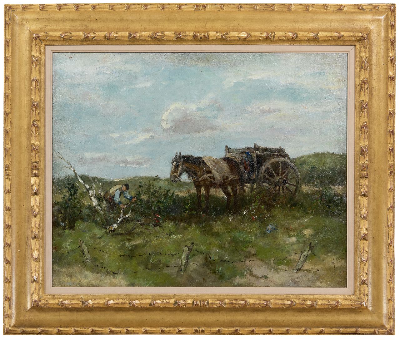 Scherrewitz J.F.C. | Johan Frederik Cornelis Scherrewitz | Schilderijen te koop aangeboden | De houtsprokkelaar, olieverf op doek 40,4 x 50,5 cm Scherrewitz J.F.C. | Johan Frederik Cornelis Scherrewitz | Schilderijen te koop aangeboden | De houtsprokkelaar, olieverf op doek 40,4 x 50,5 cm