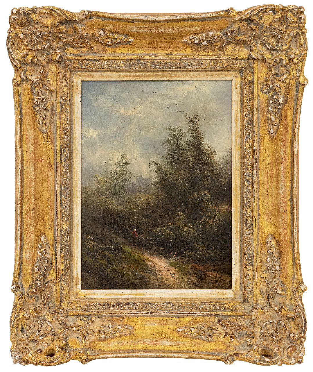 Kluyver P.L.F. | 'Pieter' Lodewijk Francisco Kluyver | Schilderijen te koop aangeboden | Bospad, olieverf op paneel 22,1 x 16,5 cm, gesigneerd linksonder en zonder lijst Kluyver P.L.F. | 'Pieter' Lodewijk Francisco Kluyver | Schilderijen te koop aangeboden | Bospad, olieverf op paneel 22,1 x 16,5 cm, gesigneerd linksonder en zonder lijst