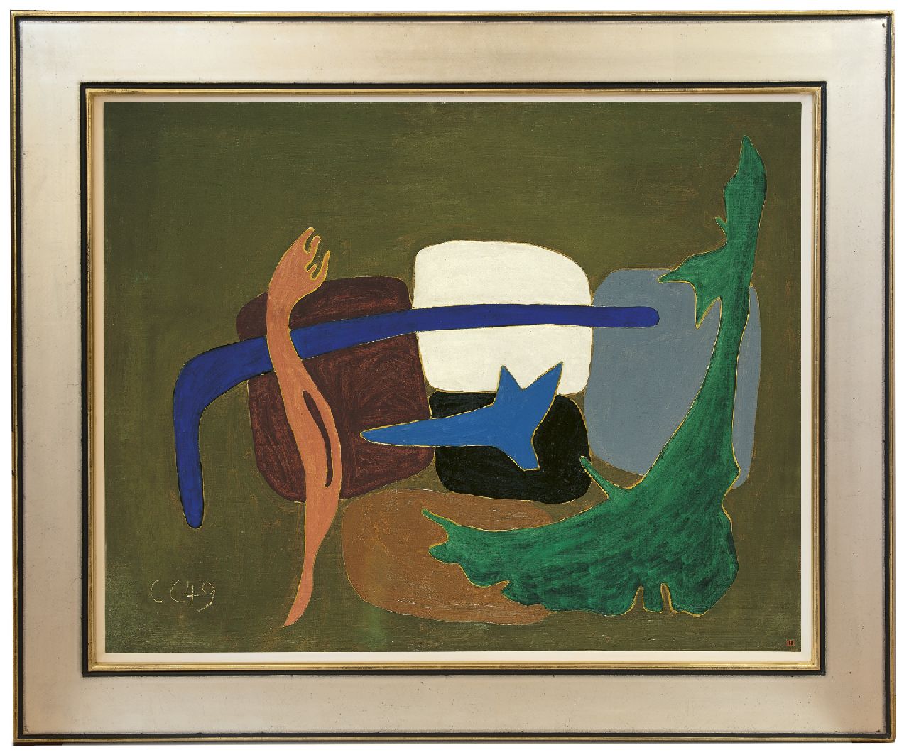 Claus C. | Camille Claus | Schilderijen te koop aangeboden | Compositie, olieverf op doek 73,0 x 91,7 cm, gesigneerd linksonder met initialen en gedateerd '49 Claus C. | Camille Claus | Schilderijen te koop aangeboden | Compositie, olieverf op doek 73,0 x 91,7 cm, gesigneerd linksonder met initialen en gedateerd '49