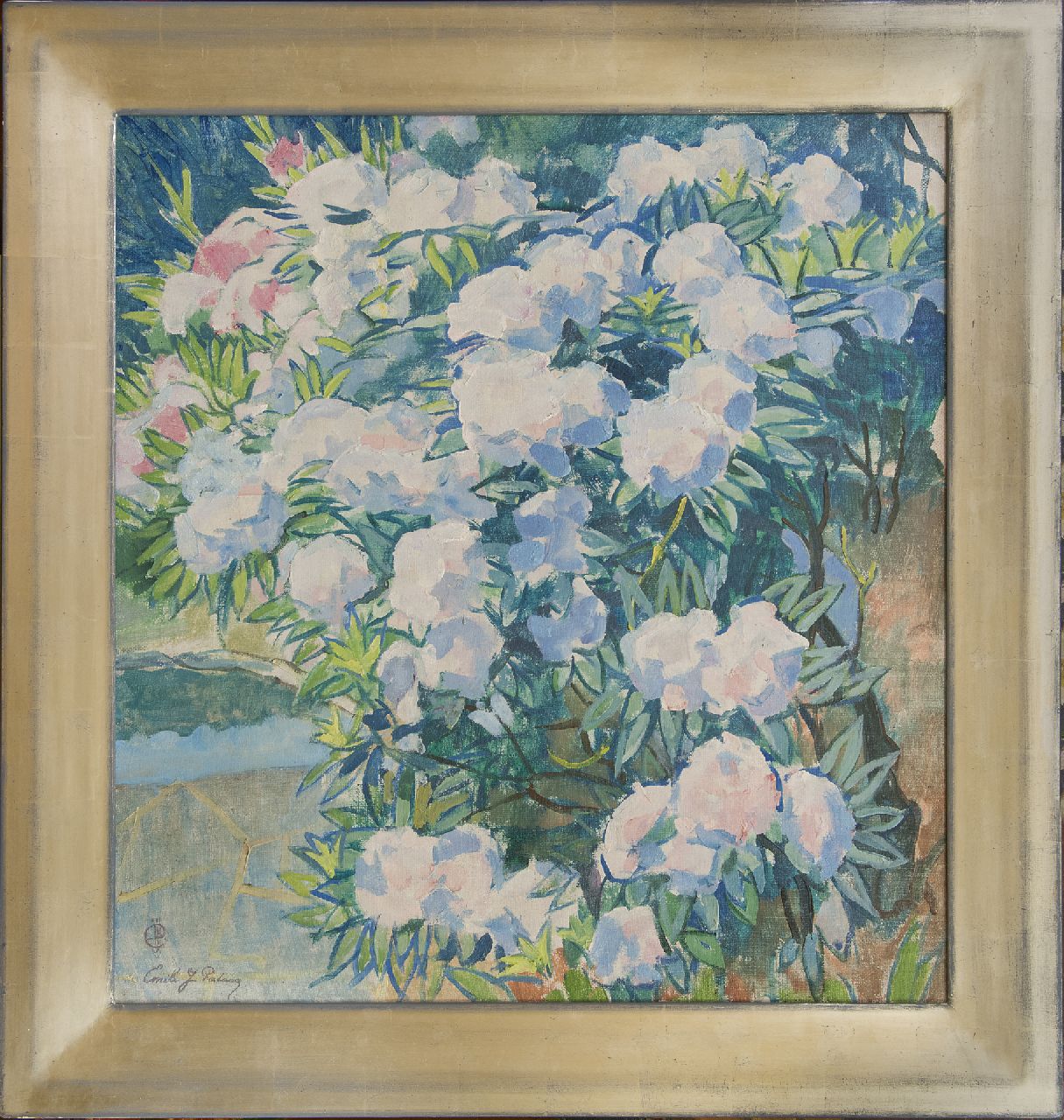 Patoux E.J. | Emile Joseph Patoux | Schilderijen te koop aangeboden | Rhododendrons, olieverf op doek 75,8 x 70,5 cm, gesigneerd linksonder voluit en mon. Patoux E.J. | Emile Joseph Patoux | Schilderijen te koop aangeboden | Rhododendrons, olieverf op doek 75,8 x 70,5 cm, gesigneerd linksonder voluit en mon.