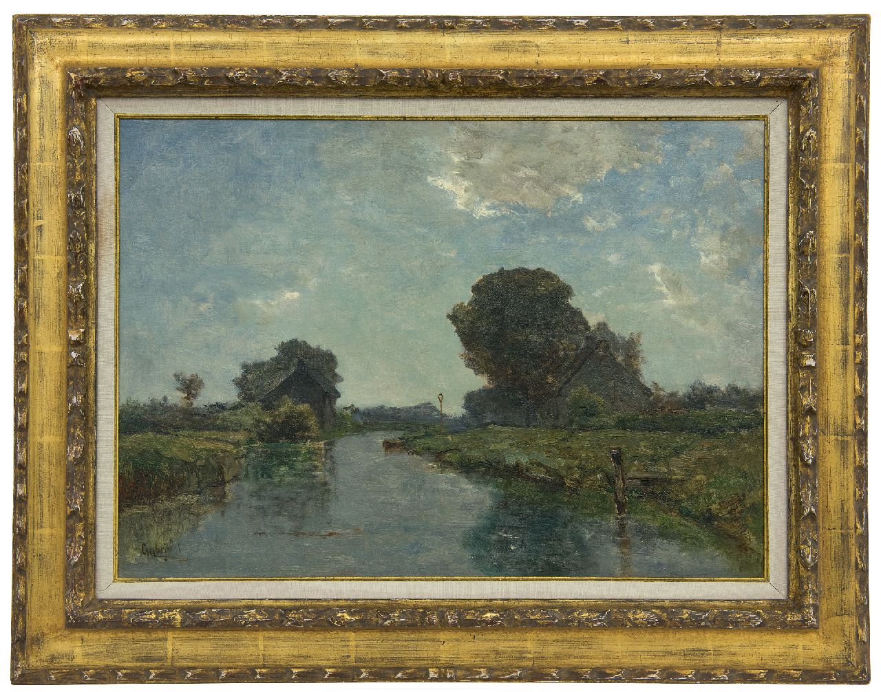 Gabriel P.J.C. | Paul Joseph Constantin 'Constan(t)' Gabriel | Schilderijen te koop aangeboden | Vaartje, Kortenhoef, olieverf op doek 38,8 x 54,8 cm, gesigneerd linksonder Gabriel P.J.C. | Paul Joseph Constantin 'Constan(t)' Gabriel | Schilderijen te koop aangeboden | Vaartje, Kortenhoef, olieverf op doek 38,8 x 54,8 cm, gesigneerd linksonder