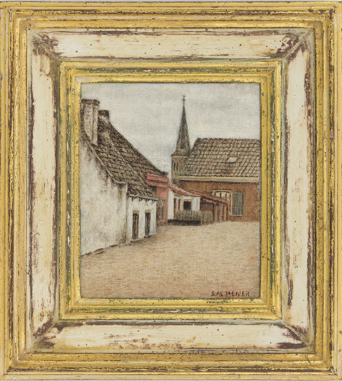 Meijer S. | Salomon 'Sal' Meijer | Schilderijen te koop aangeboden | Dorpsgezicht (mogelijk Zandvoort), olieverf op doek op board 14,5 x 11,3 cm, gesigneerd rechtsonder Meijer S. | Salomon 'Sal' Meijer | Schilderijen te koop aangeboden | Dorpsgezicht (mogelijk Zandvoort), olieverf op doek op board 14,5 x 11,3 cm, gesigneerd rechtsonder