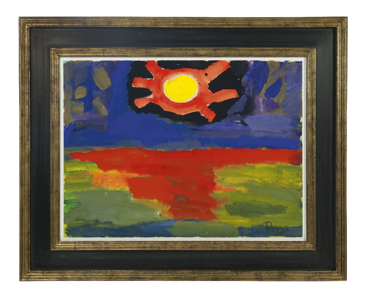 Benner G. | Gerrit Benner, Zonsondergang, aquarel en gouache op papier 55,6 x 75,4 cm, gesigneerd rechtsonder Benner G. | Gerrit Benner, Zonsondergang, aquarel en gouache op papier 55,6 x 75,4 cm, gesigneerd rechtsonder