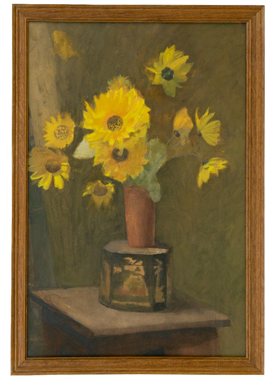Heineken M. | Marie Heineken | Aquarellen en tekeningen te koop aangeboden | Stilleven met Helianthus tuberosus, aquarel op papier 50,7 x 32,0 cm Heineken M. | Marie Heineken | Aquarellen en tekeningen te koop aangeboden | Stilleven met Helianthus tuberosus, aquarel op papier 50,7 x 32,0 cm