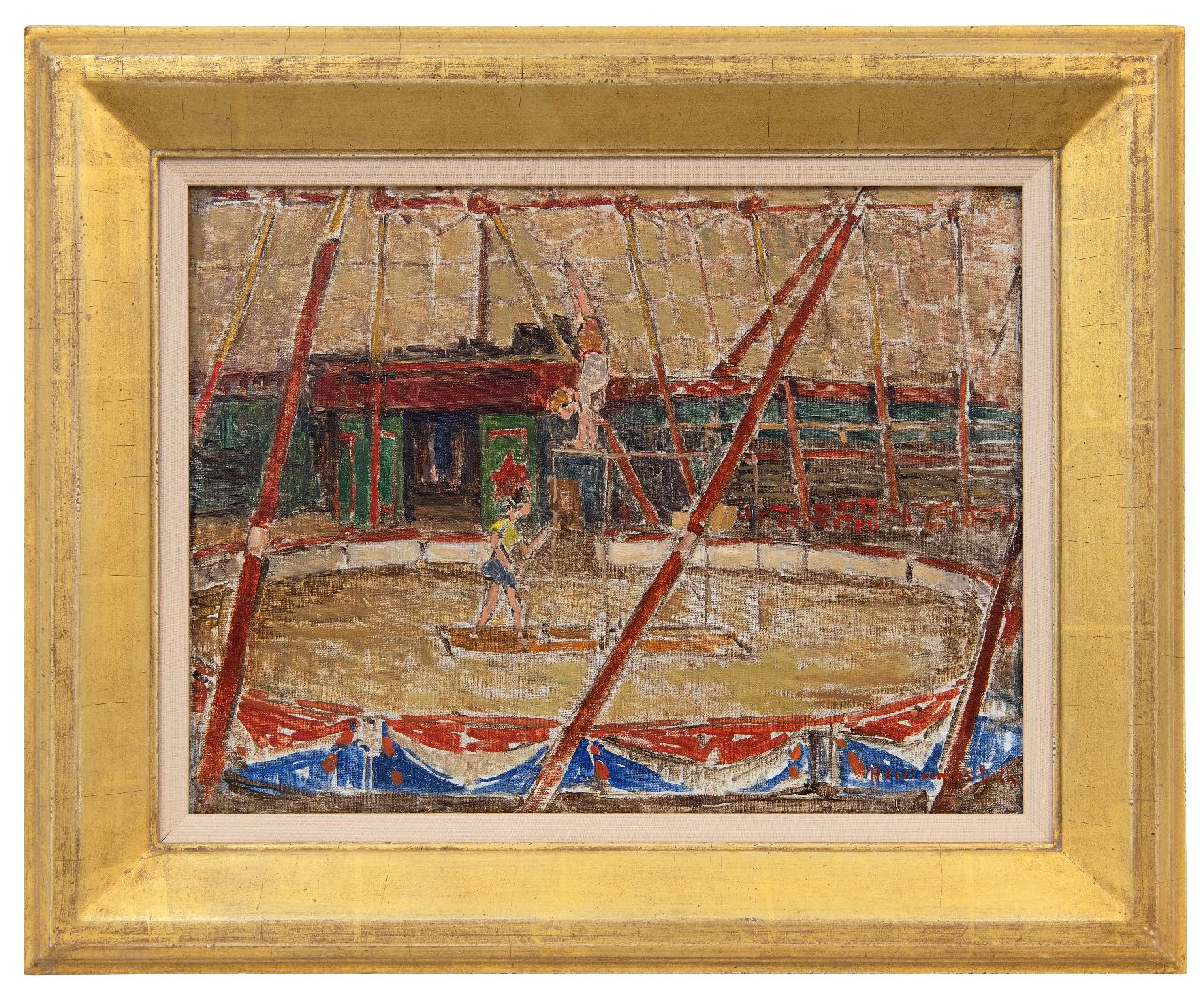 Os-Delhez (Hendrik van Os) H. van | Hendrik 'Henri' van Os-Delhez (Hendrik van Os) | Schilderijen te koop aangeboden | Ochtendtraining in het circus, olieverf op doek 25,0 x 32,8 cm, gesigneerd rechtsonder Os-Delhez (Hendrik van Os) H. van | Hendrik 'Henri' van Os-Delhez (Hendrik van Os) | Schilderijen te koop aangeboden | Ochtendtraining in het circus, olieverf op doek 25,0 x 32,8 cm, gesigneerd rechtsonder