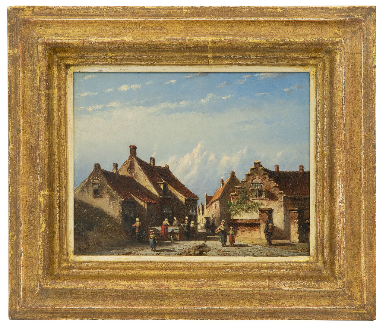 Vertin P.G. | Petrus Gerardus Vertin, Zomers dorpje in de duinen, olieverf op paneel 14,8 x 18,8 cm, gesigneerd linksonder en gedateerd '59 Vertin P.G. | Petrus Gerardus Vertin, Zomers dorpje in de duinen, olieverf op paneel 14,8 x 18,8 cm, gesigneerd linksonder en gedateerd '59