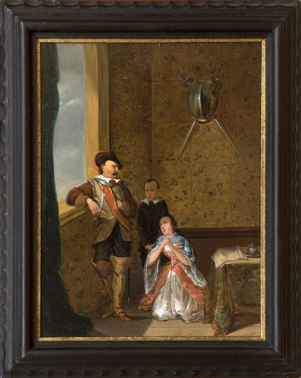 Bogman J.M.  | Johannes Mattheus Bogman | Schilderijen te koop aangeboden | De smeekbede, olieverf op paneel 24,5 x 19,0 cm, gesigneerd rechtsonder en gedateerd '58