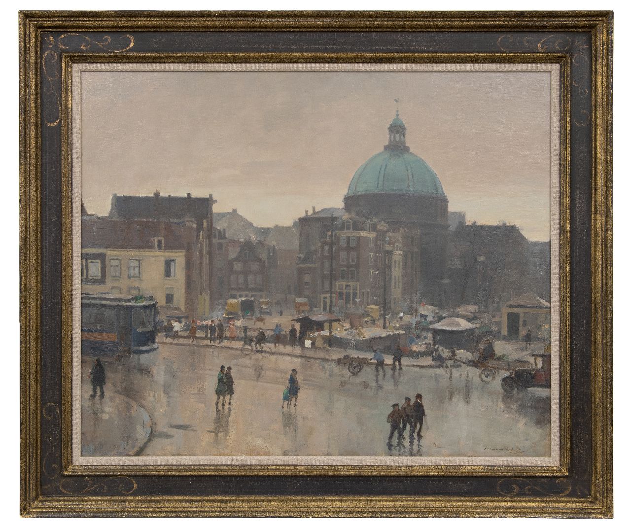 Vreedenburgh C. | Cornelis Vreedenburgh | Schilderijen te koop aangeboden | De Prins Hendrikkade, Amsterdam, met de Stromarkt en de Ronde Lutherse Kerk, olieverf op doek 59,3 x 72,8 cm, gesigneerd rechtsonder en gedateerd 1931 Vreedenburgh C. | Cornelis Vreedenburgh | Schilderijen te koop aangeboden | De Prins Hendrikkade, Amsterdam, met de Stromarkt en de Ronde Lutherse Kerk, olieverf op doek 59,3 x 72,8 cm, gesigneerd rechtsonder en gedateerd 1931