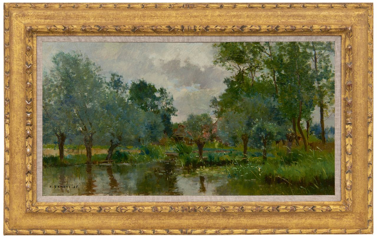 Damoye P.E. | Pierre-Emmanuel Damoye, Boerenerf, Frankrijk, olieverf op paneel 33,0 x 61,0 cm, gesigneerd linksonder en gedateerd '85 Damoye P.E. | Pierre-Emmanuel Damoye, Boerenerf, Frankrijk, olieverf op paneel 33,0 x 61,0 cm, gesigneerd linksonder en gedateerd '85